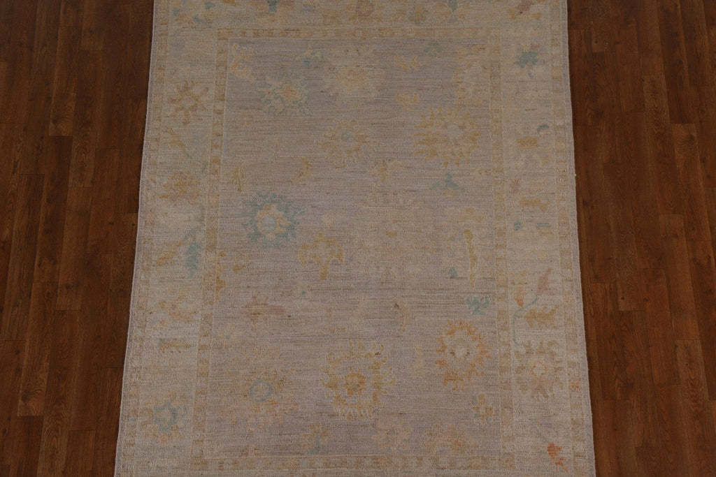 Muted Oushak Vegetable Dye Area Rug 5x7