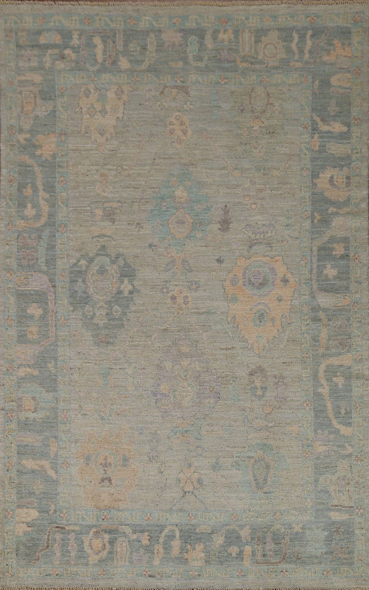 Vegetable Dye Oushak Oriental Area Rug 5x7