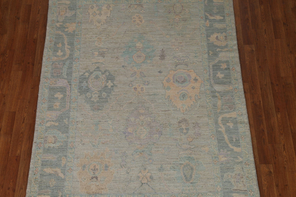 Vegetable Dye Oushak Oriental Area Rug 5x7