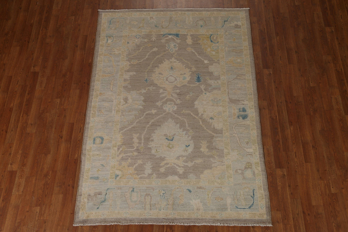 Vegetable Dye Oushak Oriental Area Rug 5x7