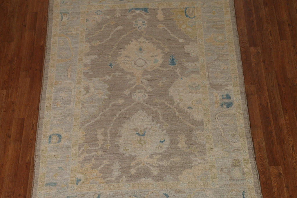 Vegetable Dye Oushak Oriental Area Rug 5x7