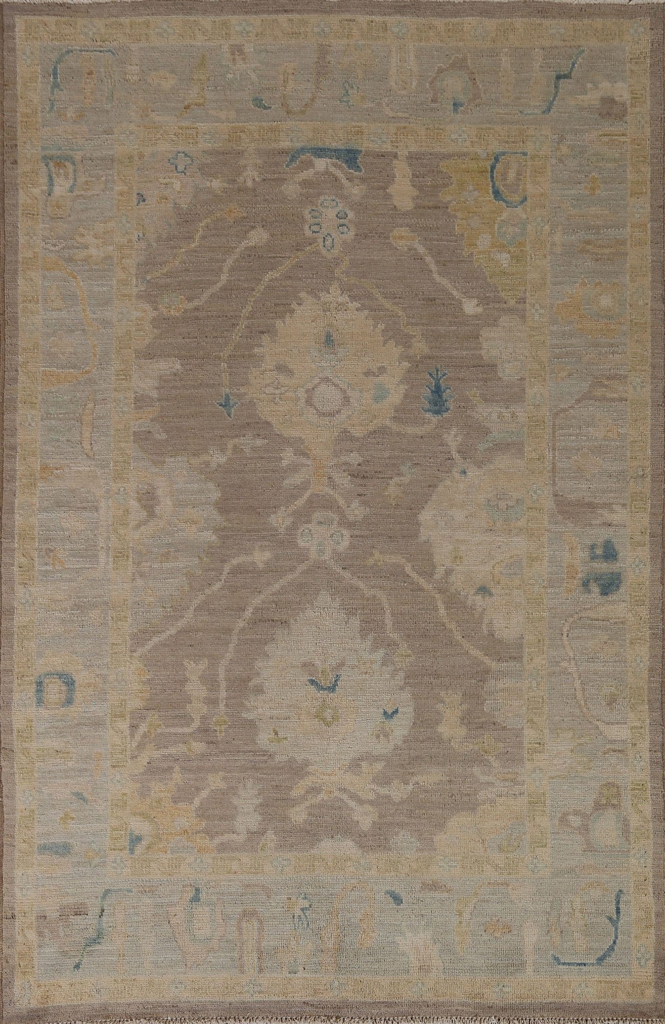 Vegetable Dye Oushak Oriental Area Rug 5x7