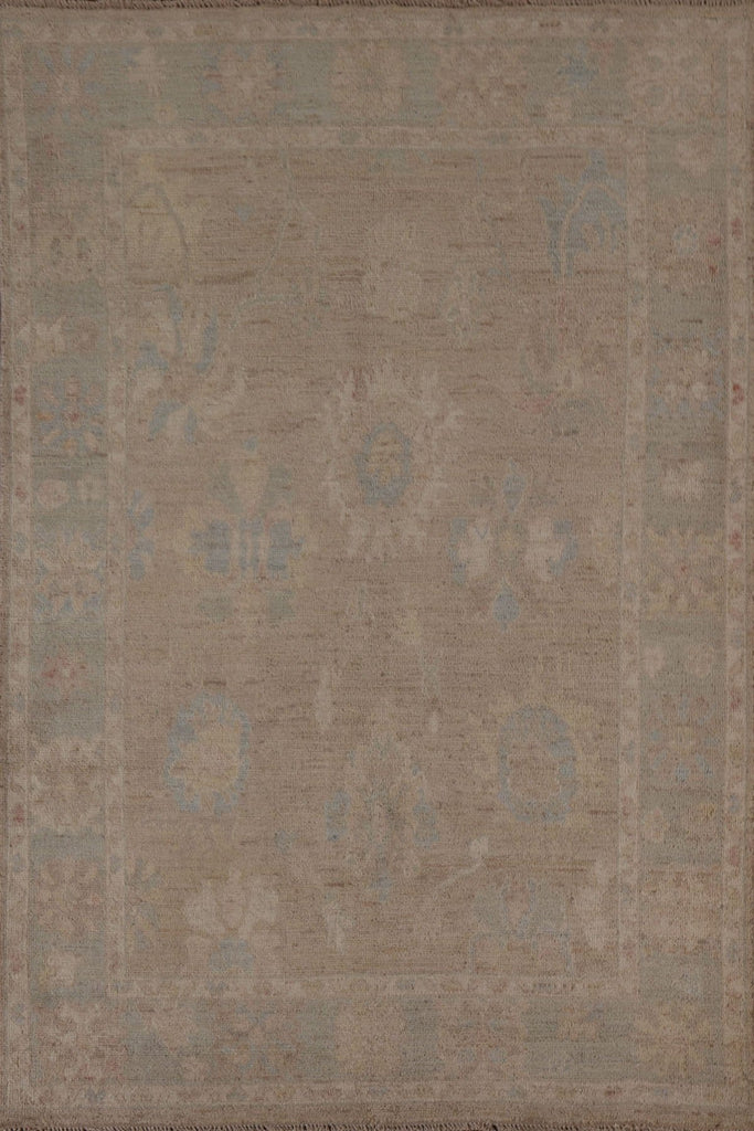 Oushak Vegetable Dye Turkish Area Rug 5x7