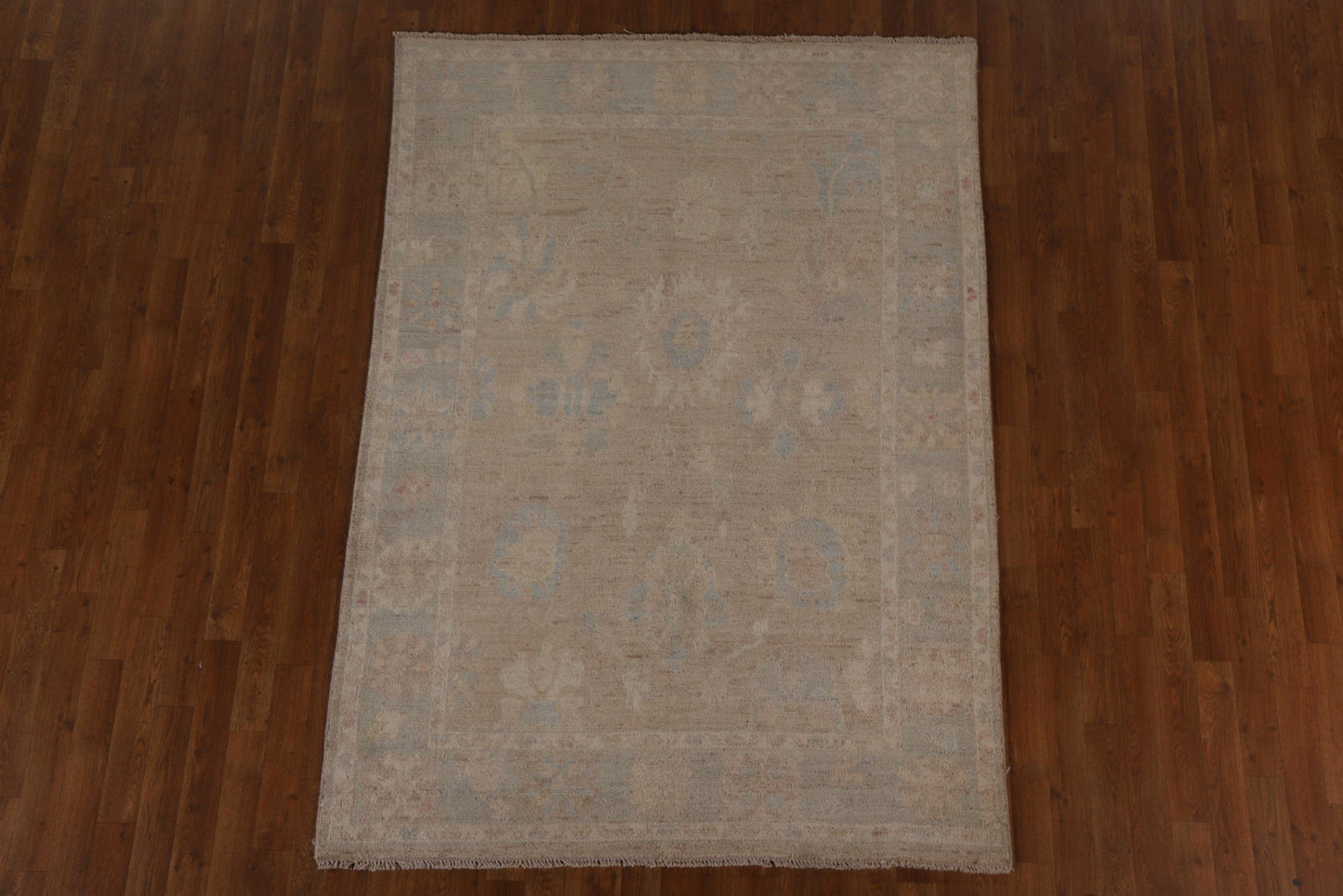 Oushak Vegetable Dye Turkish Area Rug 5x7