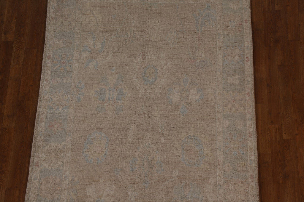 Oushak Vegetable Dye Turkish Area Rug 5x7