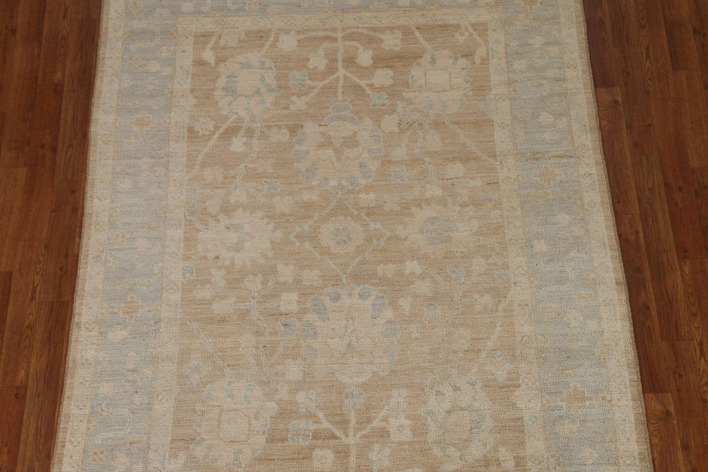 Vegetable Dye Oushak Turkish Area Rug 5x7