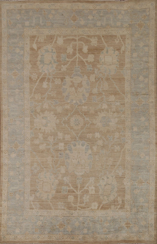 Vegetable Dye Oushak Turkish Area Rug 5x7