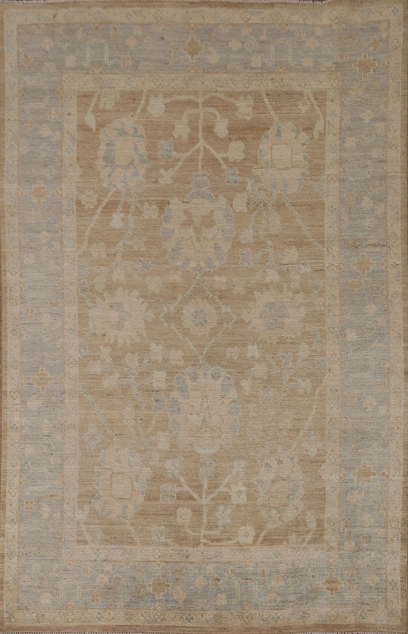 Vegetable Dye Oushak Turkish Area Rug 5x7