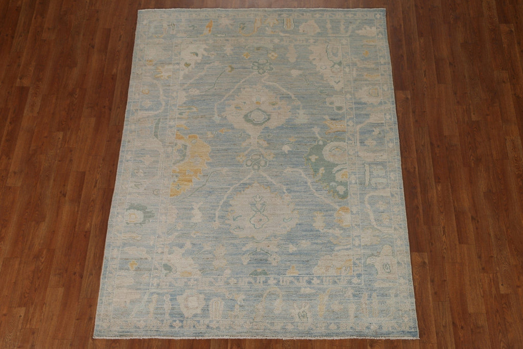 Vegetable Dye Oushak Oriental Area Rug 5x7