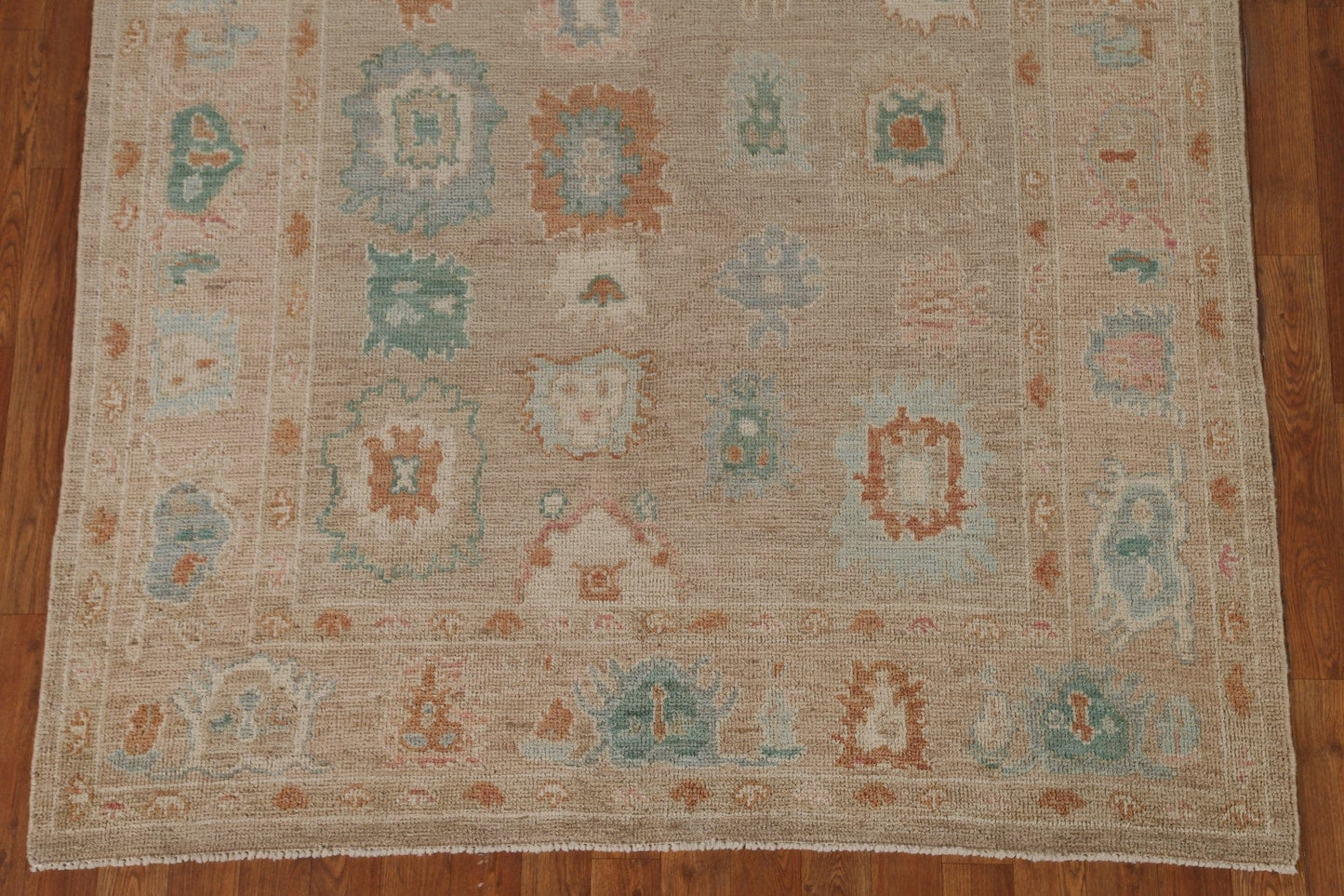 Turkish Oushak Vegetable Dye Area Rug 5x8