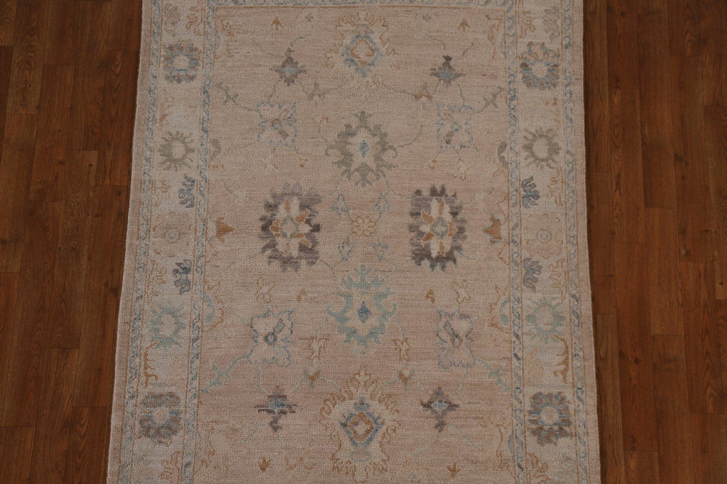 Vegetable Dye Oushak Oriental Area Rug 4x6