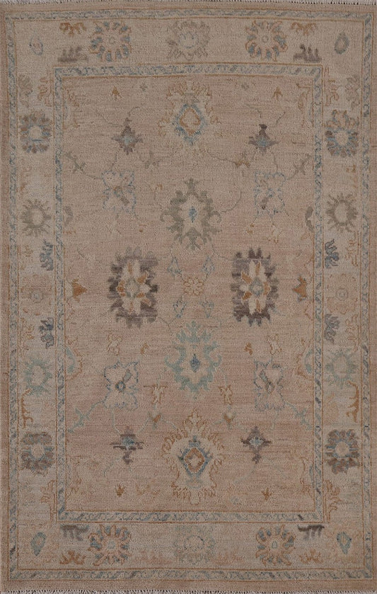 Vegetable Dye Oushak Oriental Area Rug 4x6