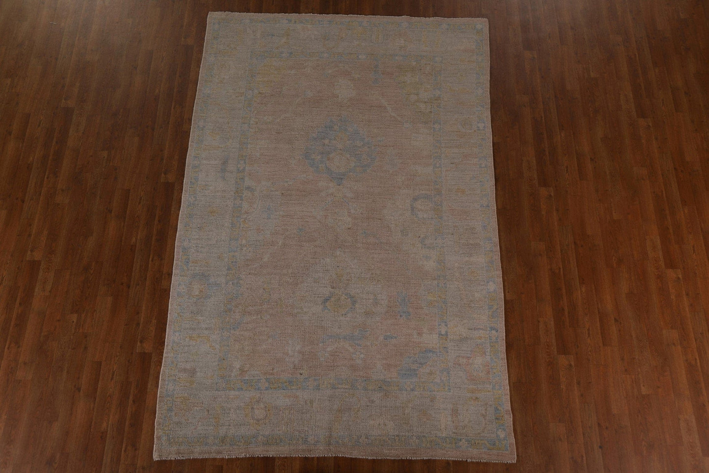 Vegetable Dye Oushak Turkish Area Rug 6x9