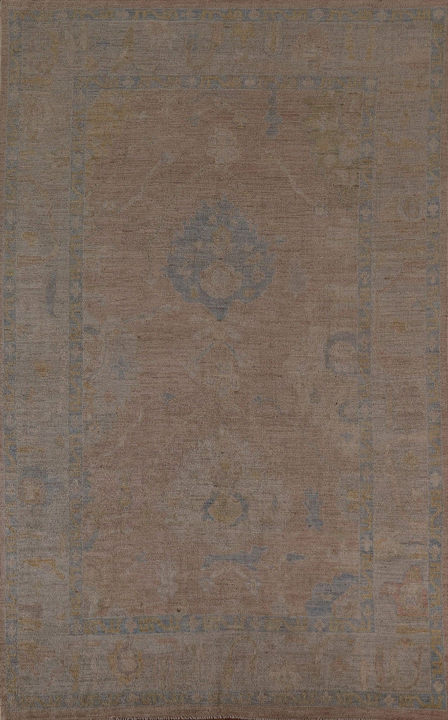 Vegetable Dye Oushak Turkish Area Rug 6x9