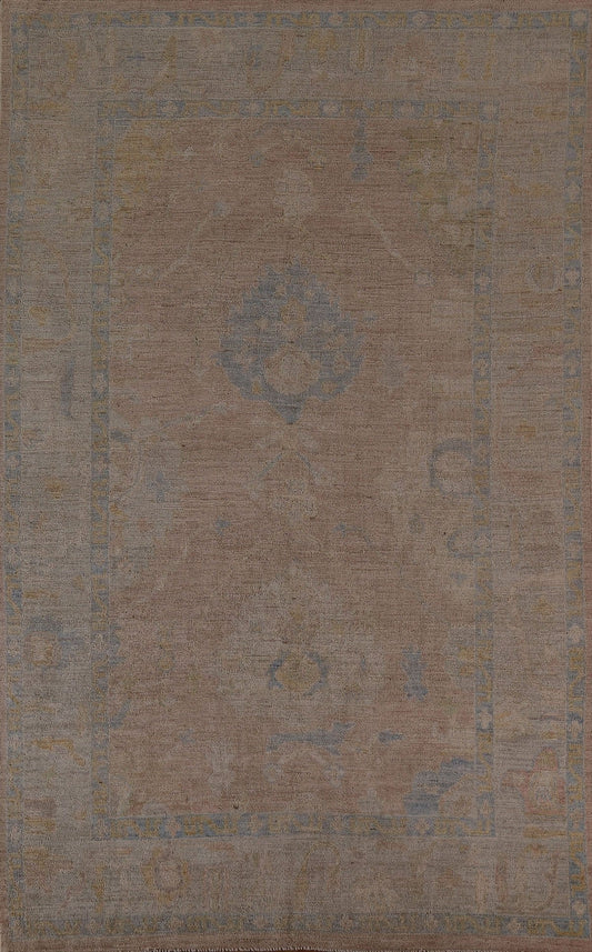 Vegetable Dye Oushak Turkish Area Rug 6x9