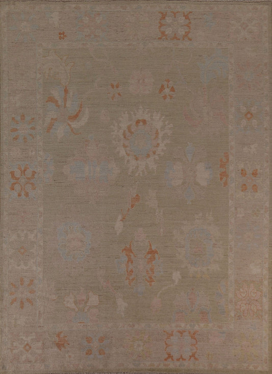 Vegetable Dye Oushak Turkish Area Rug 9x10