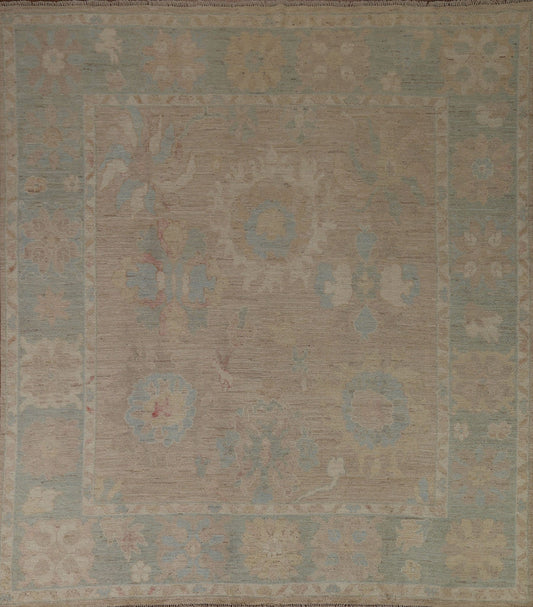 Square Oushak Vegetable Dye Area Rug 8x8