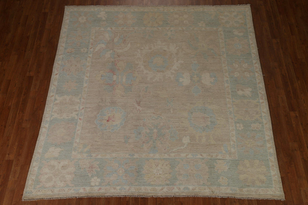 Square Oushak Vegetable Dye Area Rug 8x8