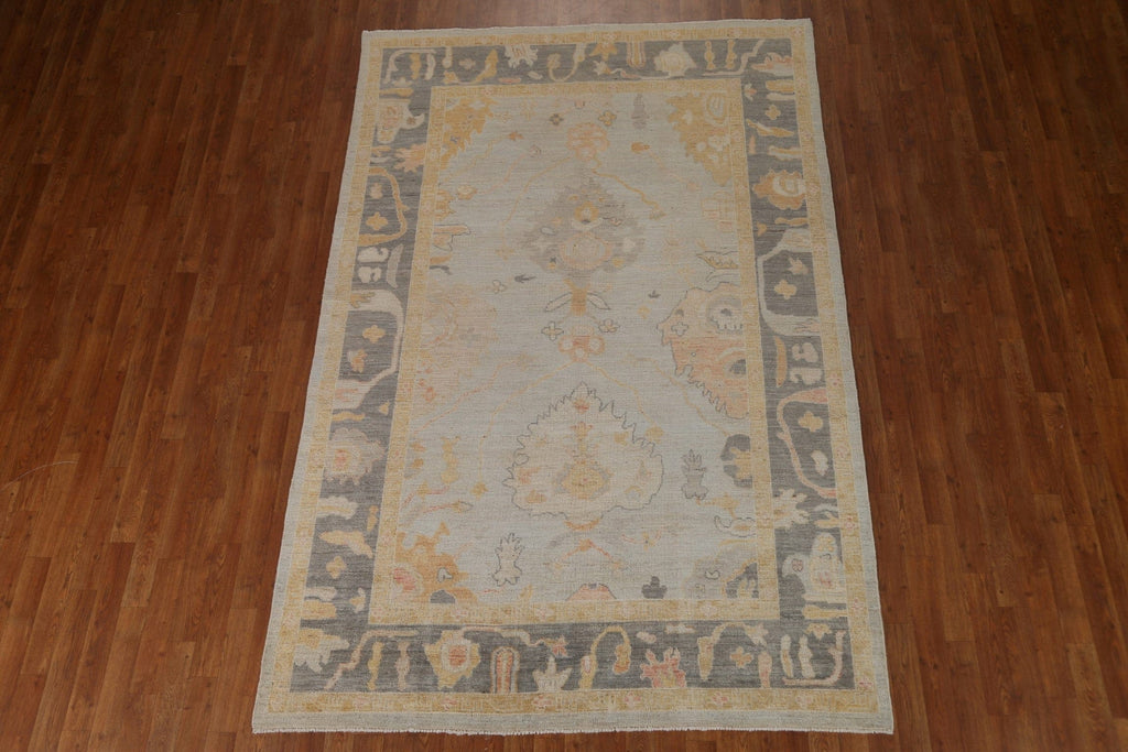 Vegetable Dye Oushak Turkish Area Rug 6x9