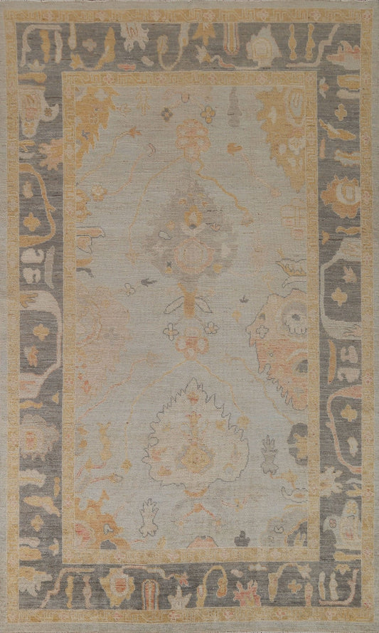 Vegetable Dye Oushak Turkish Area Rug 6x9