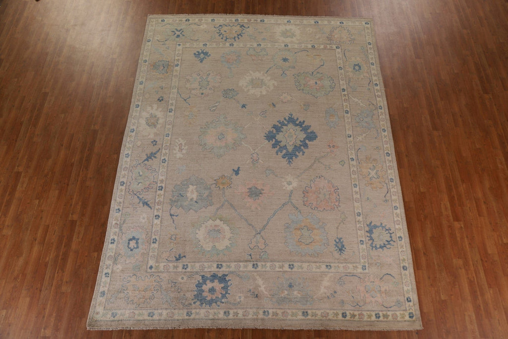 Vegetable Dye Oushak Turkish Area Rug 9x12