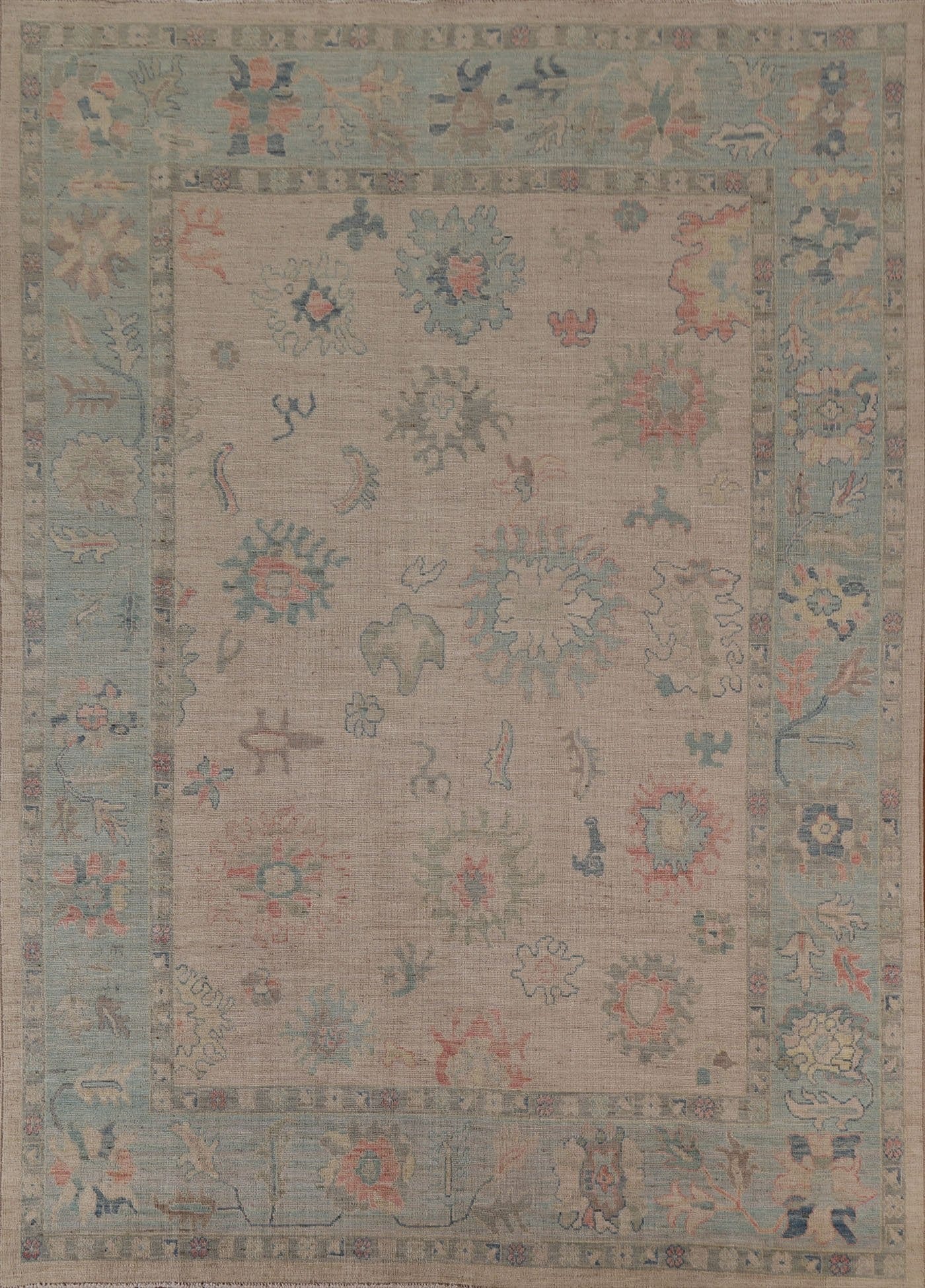 Vegetable Dye Oushak Oriental Area Rug 8x10