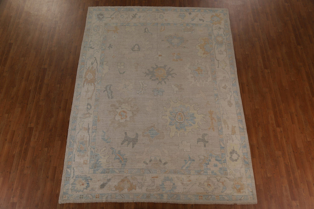 Oushak Vegetable Dye Area Rug 8x11