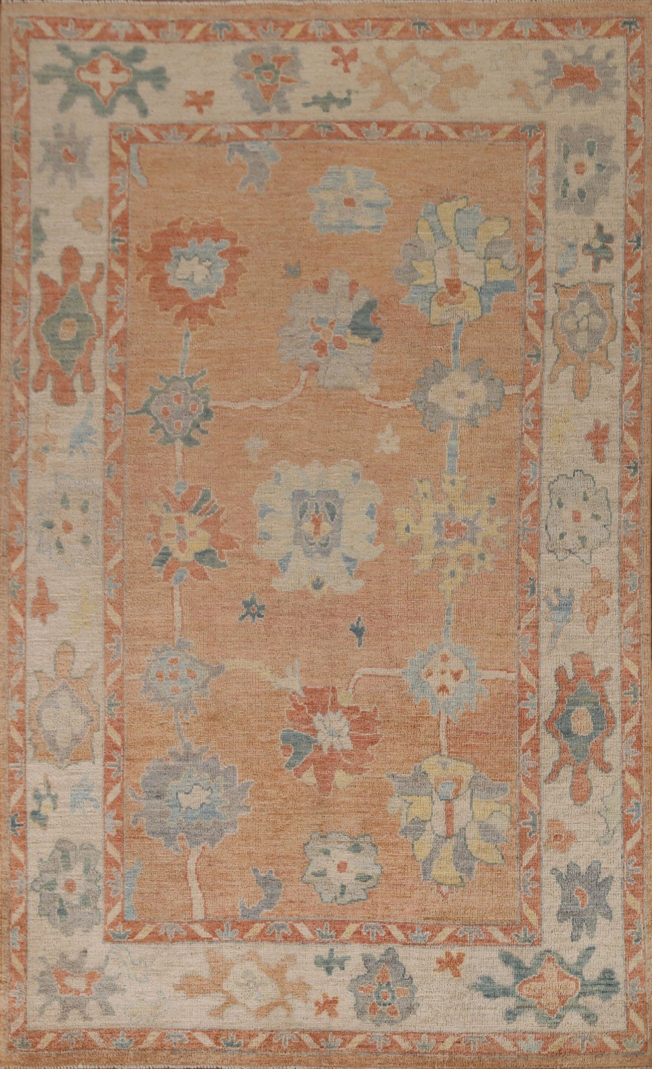 Vegetable Dye Oushak Oriental Area Rug 6x9