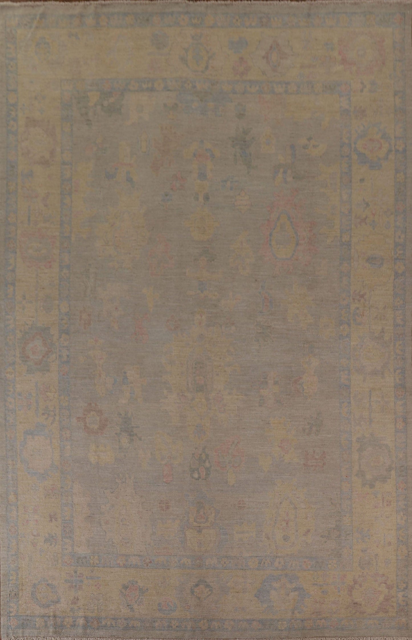 Vegetable Dye Oushak Oriental Area Rug 9x12