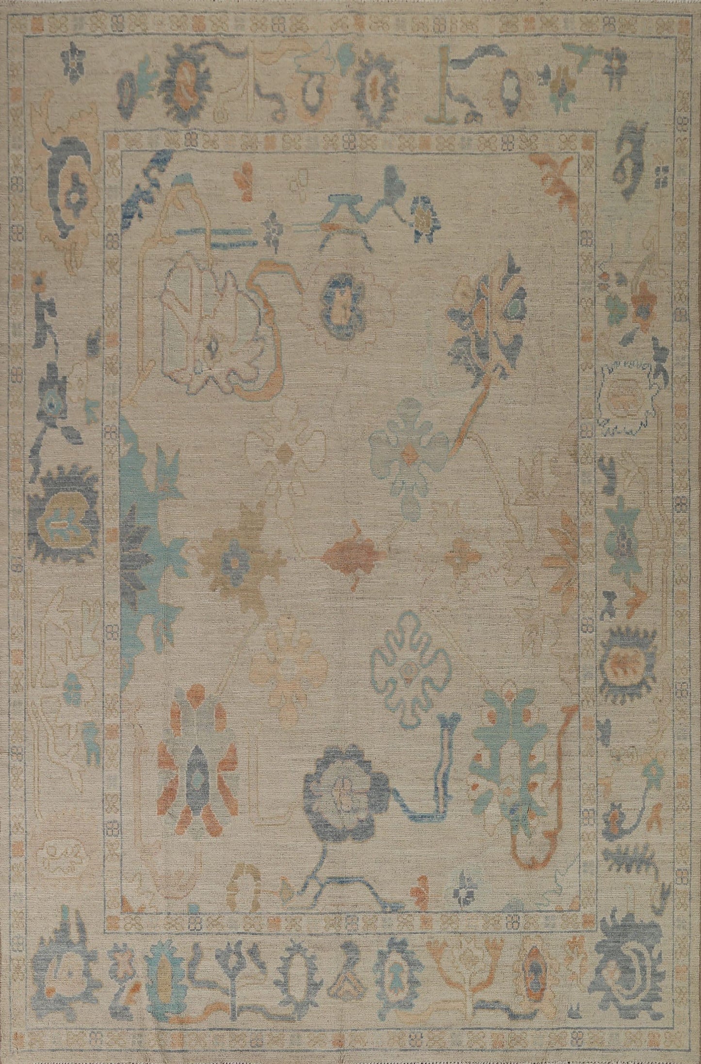 Vegetable Dye Oushak Oriental Area Rug 8x10