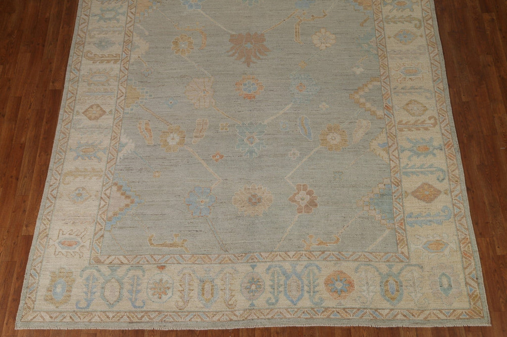 Light Blue Oushak Vegetable Dye Area Rug 8x10