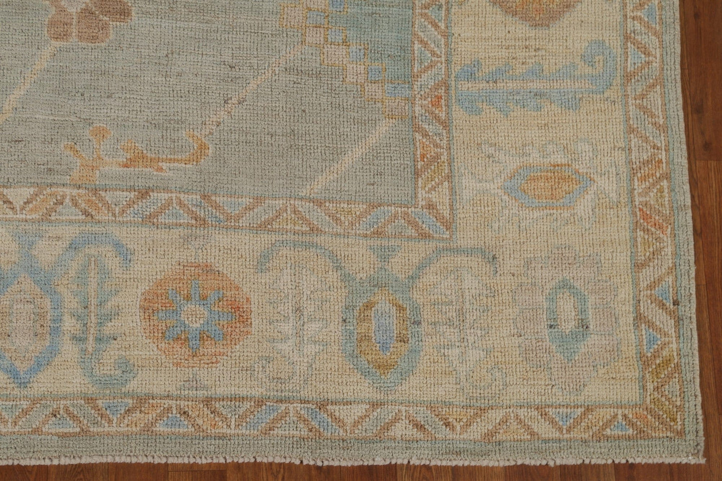 Light Blue Oushak Vegetable Dye Area Rug 8x10