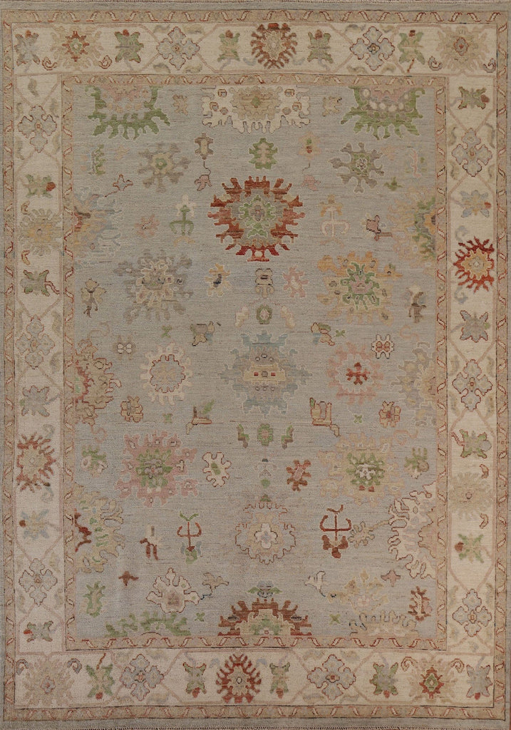 Floral Oushak Vegetable Dye Area Rug 8x10