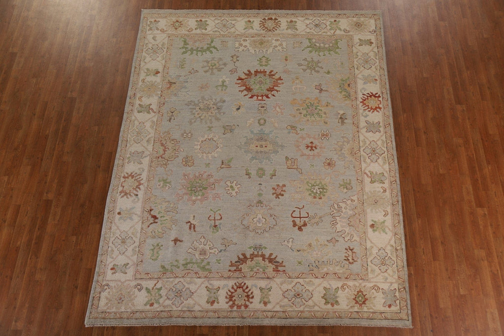 Floral Oushak Vegetable Dye Area Rug 8x10