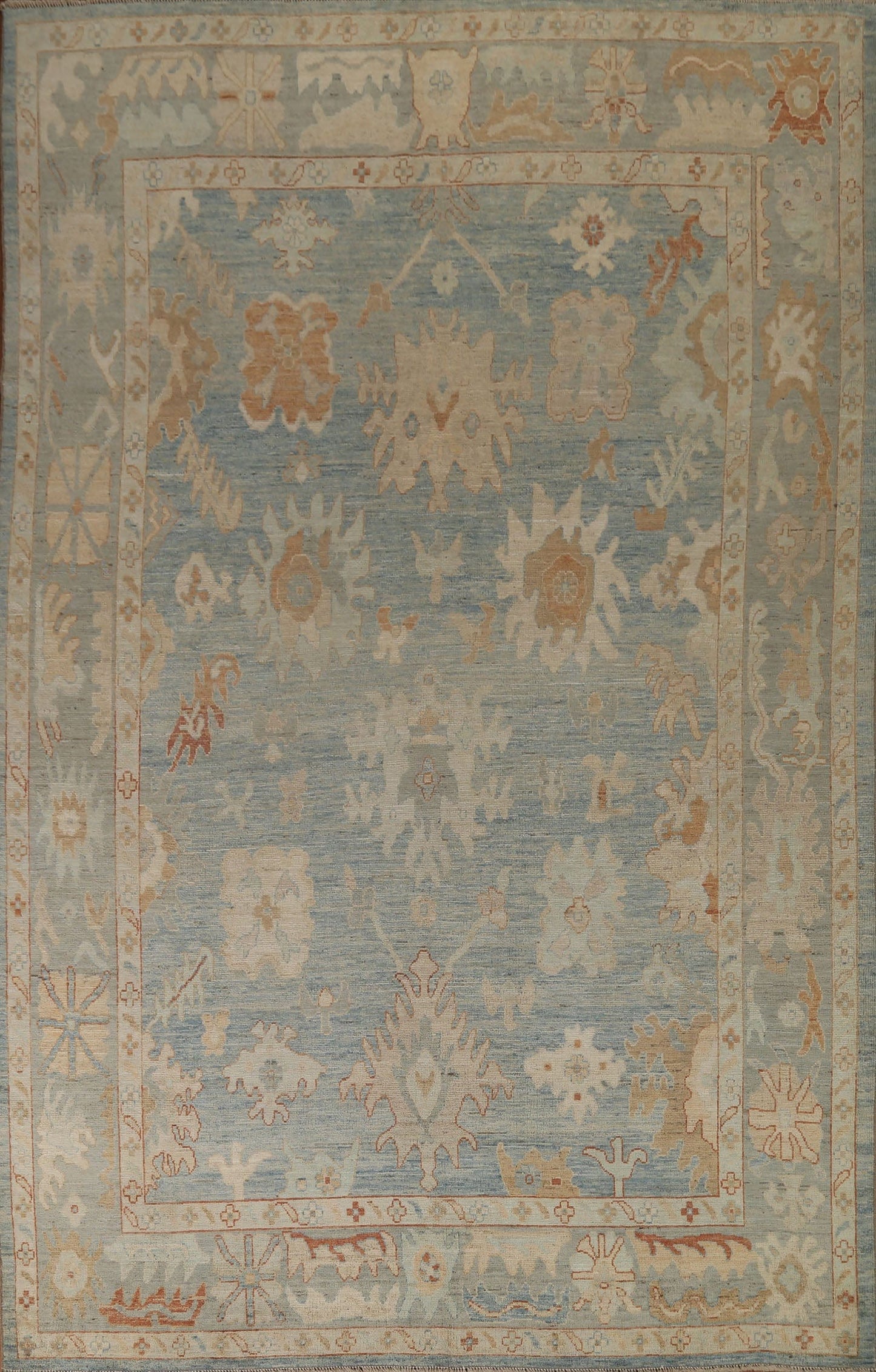 Vegetable Dye Oushak Oriental Area Rug 8x11