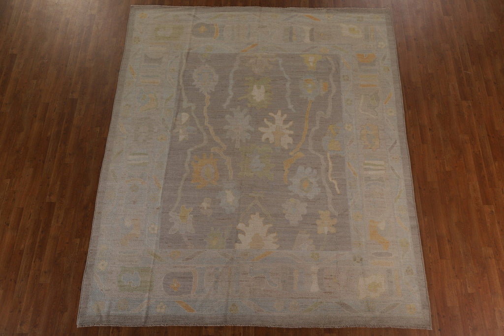 Oushak Vegetable Dye Area Rug 9x10