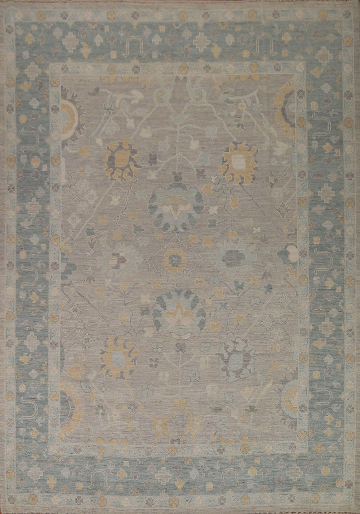 Floral Oushak Vegetable Dye Area Rug 9x10