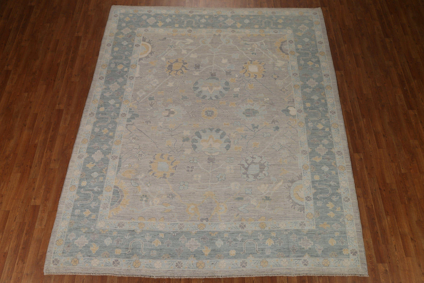 Floral Oushak Vegetable Dye Area Rug 9x10