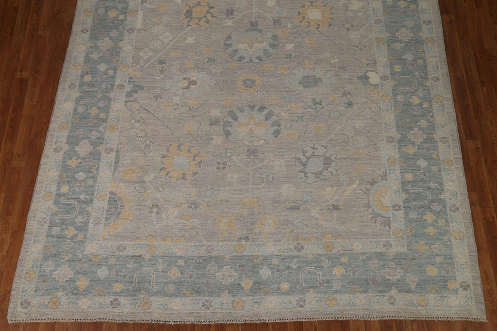 Floral Oushak Vegetable Dye Area Rug 9x10