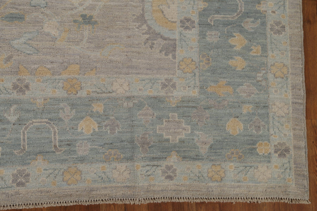 Floral Oushak Vegetable Dye Area Rug 9x10