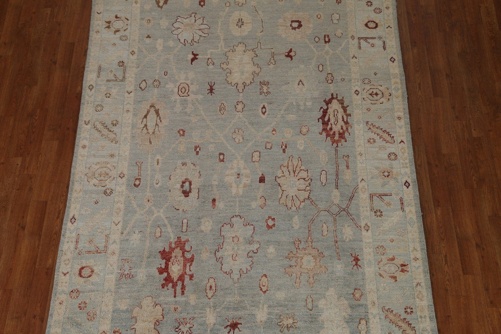 Floral Oushak Vegetable Dye Area Rug 6x9