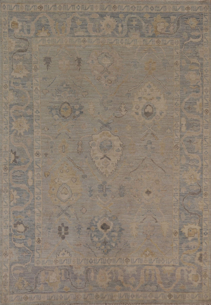 Floral Oushak Vegetable Dye Area Rug 7x9