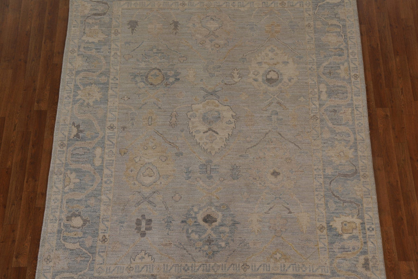 Floral Oushak Vegetable Dye Area Rug 7x9