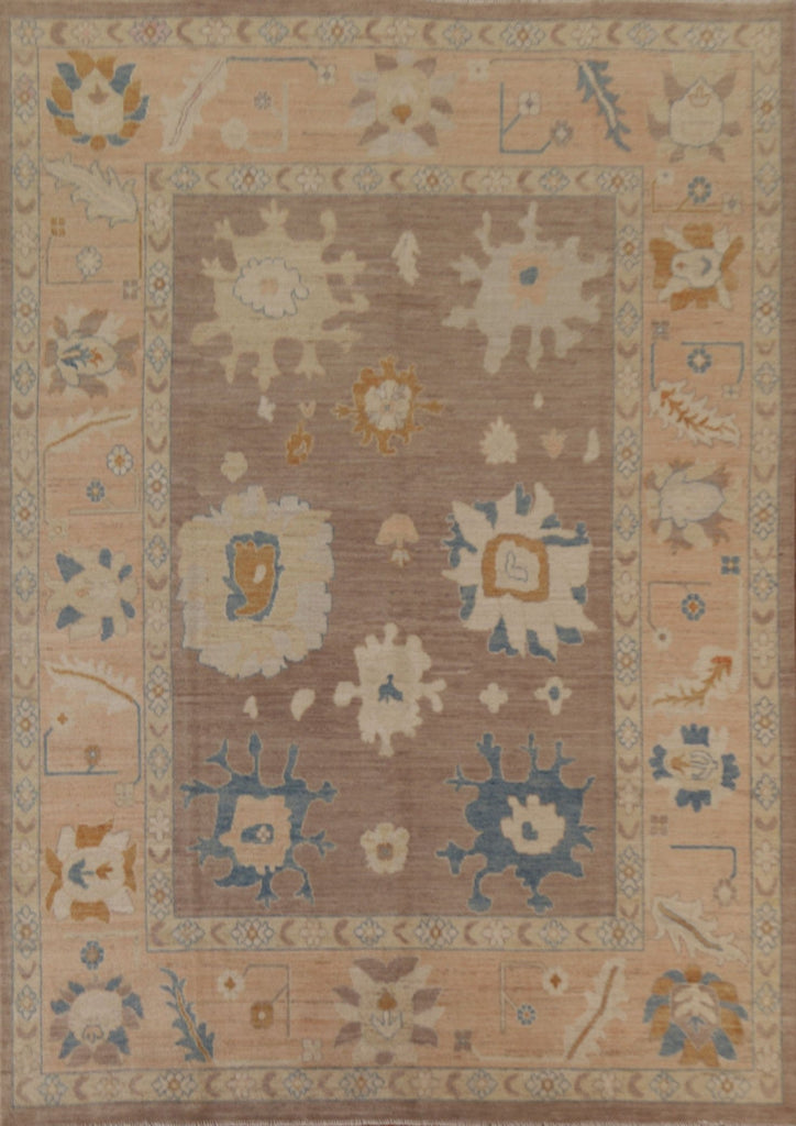 Brown Oushak Vegetable Dye Area Rug 8x10