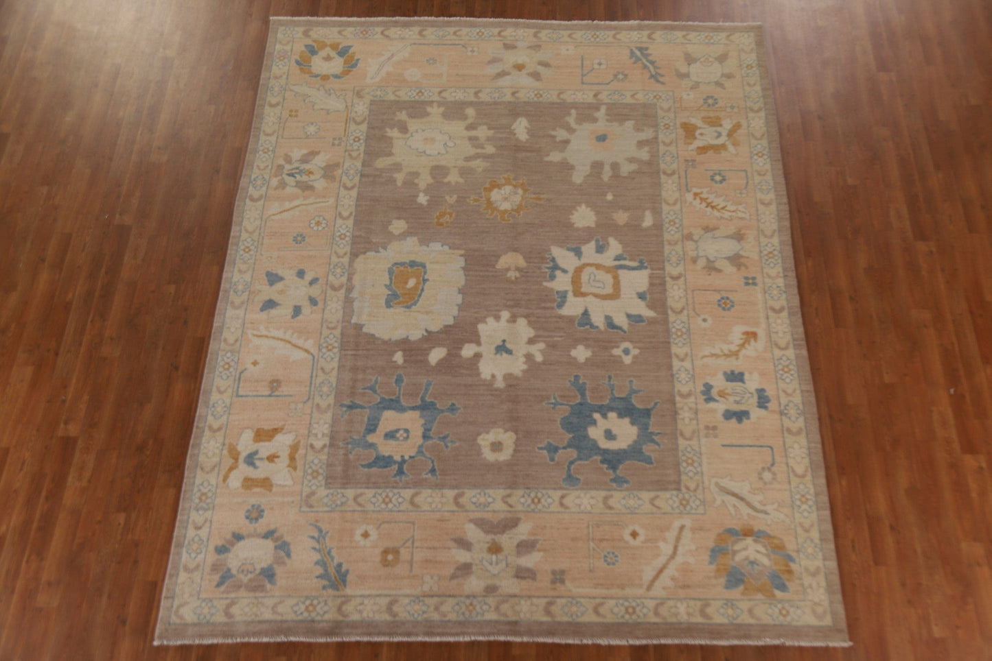 Brown Oushak Vegetable Dye Area Rug 8x10