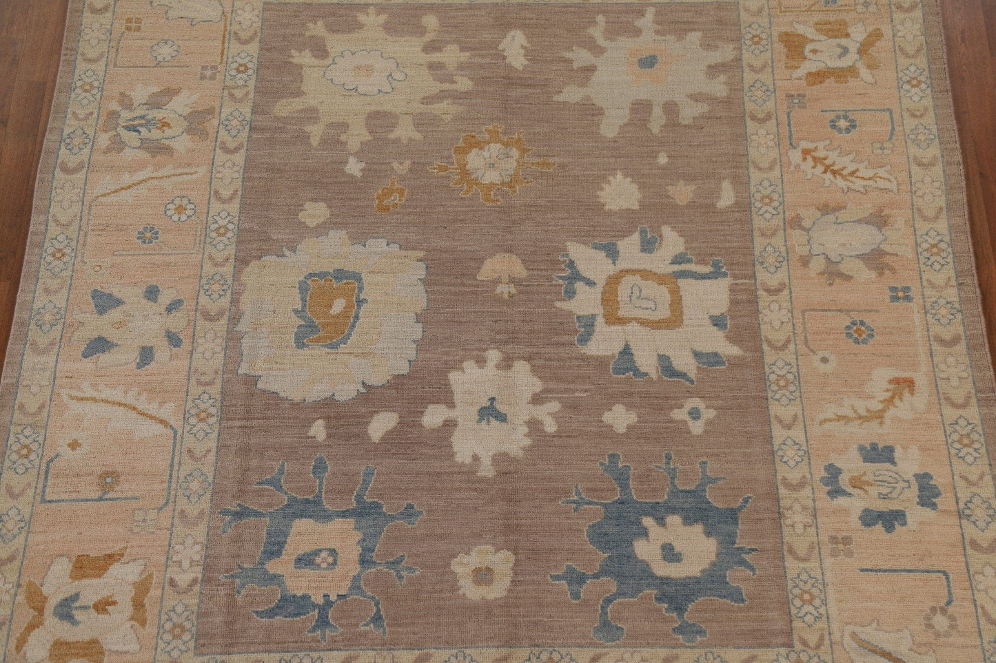 Brown Oushak Vegetable Dye Area Rug 8x10