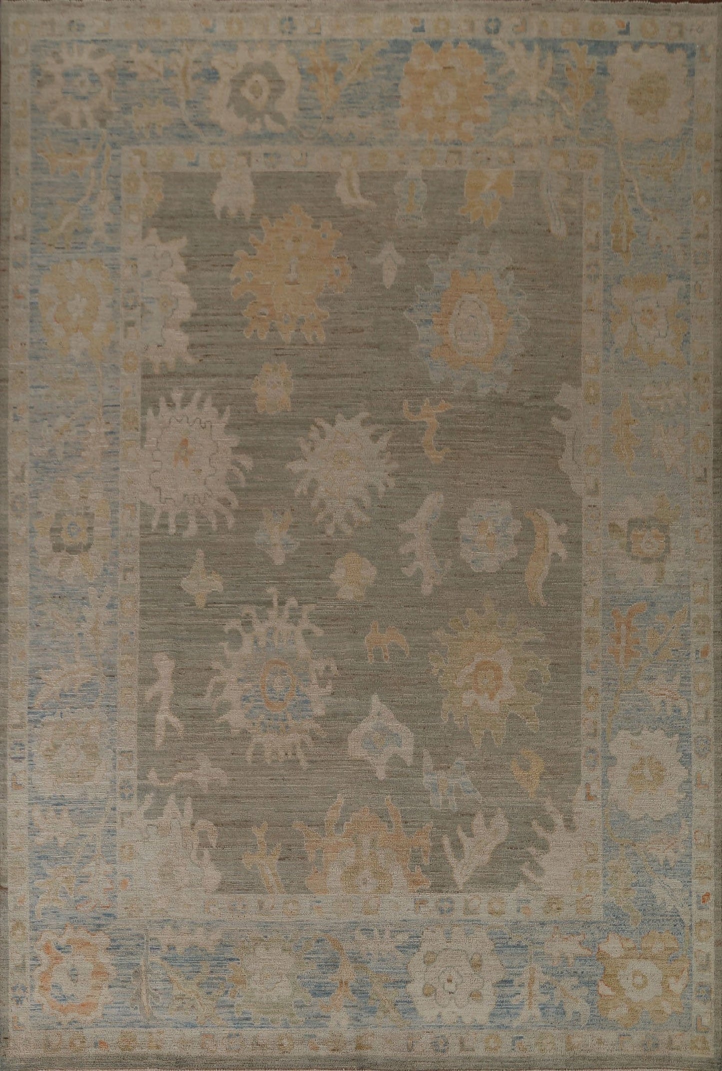 Turkish Oushak Vegetable Dye Area Rug 8x10