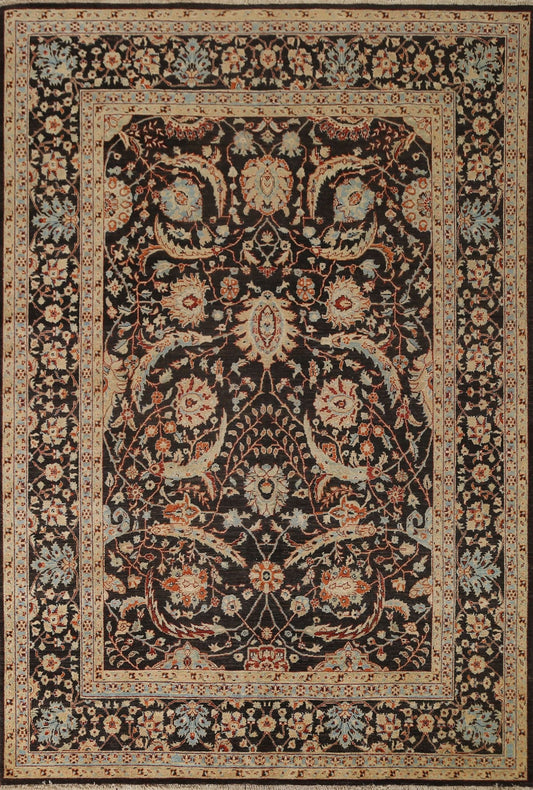 All-Over Floral Heriz Serapi Vegetable Dye Area Rug 8x10