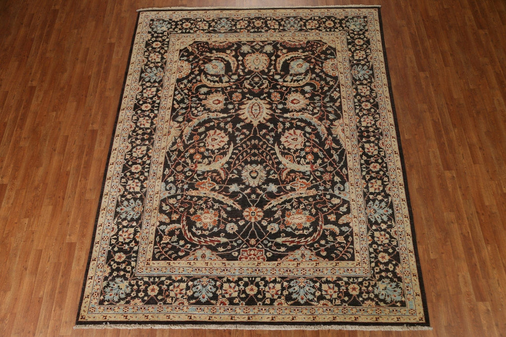 All-Over Floral Heriz Serapi Vegetable Dye Area Rug 8x10