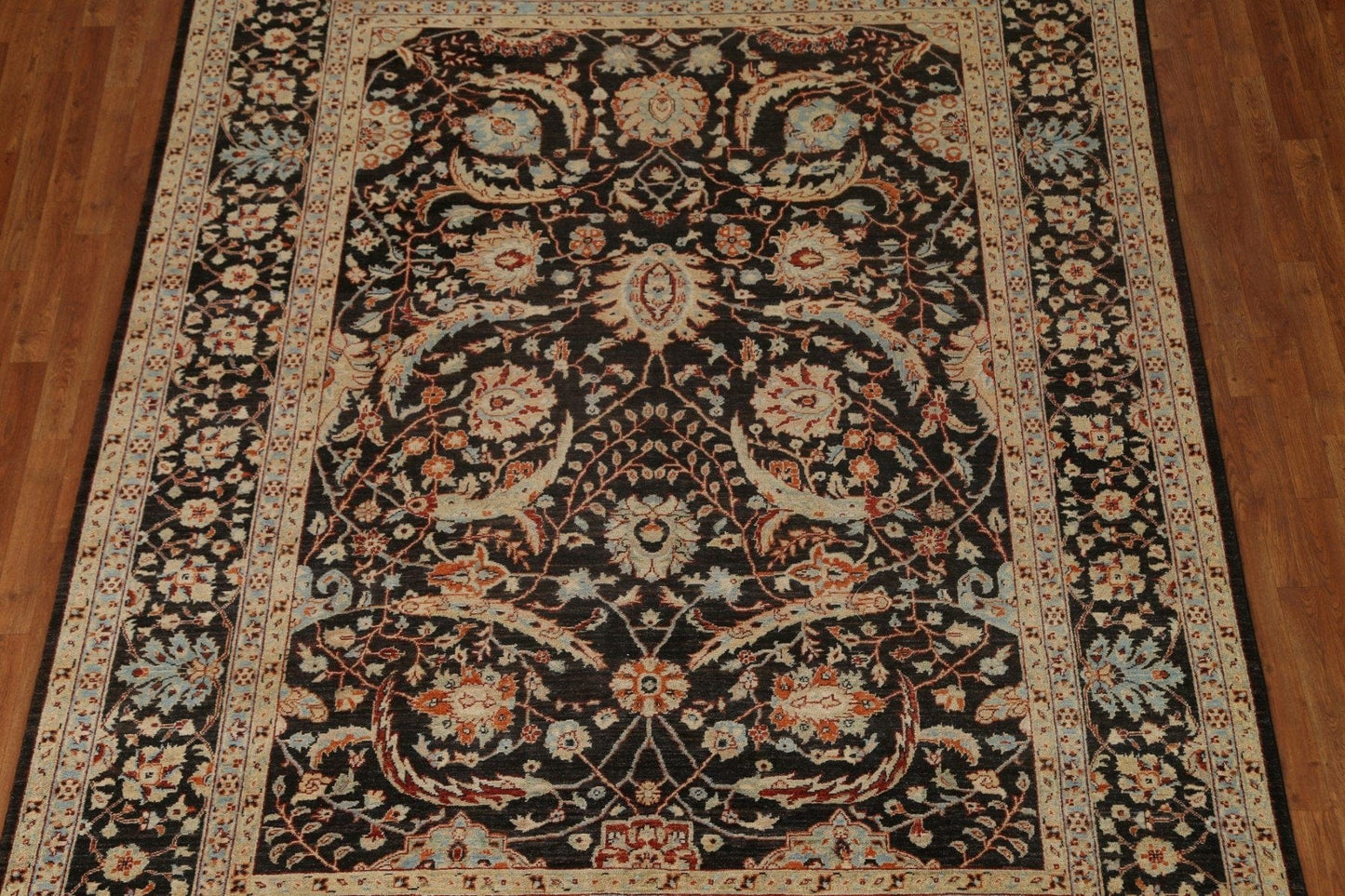 All-Over Floral Heriz Serapi Vegetable Dye Area Rug 8x10